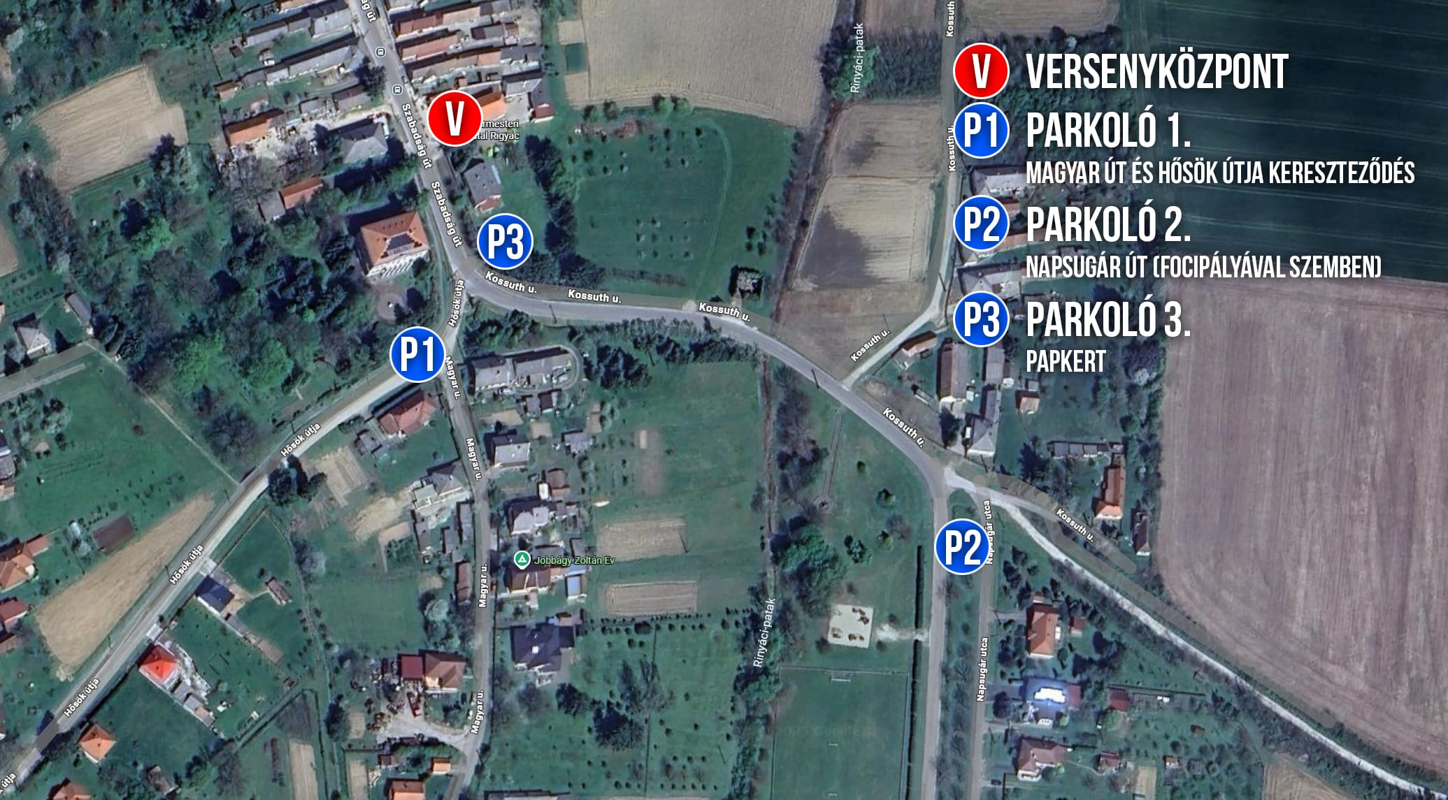 Murafölde Maraton parkolási térkép